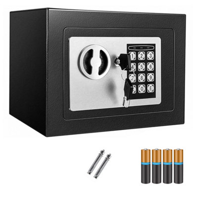 Secure Digital Steel Safe High Security Electronic Home Office Money Safety Box, Black