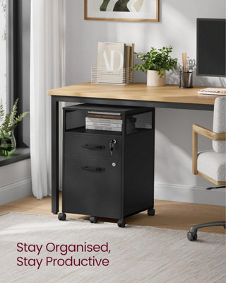 Secure Document Cabinet, Mobile Storage Unit with Dual Locking System ...