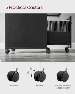 Secure Document Cabinet, Mobile Storage Unit with Dual Locking System ...