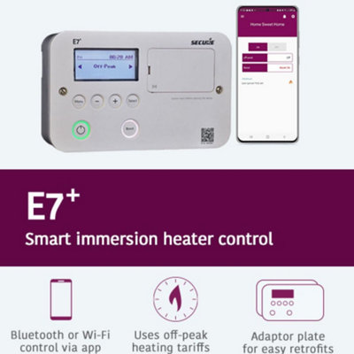 Secure E7+ Smart Capable Immersion Heater Timer Controller