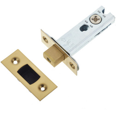 Secure Heavy Duty Tubular Deadbolts with Brass Finish - 76mm - Door Bolt