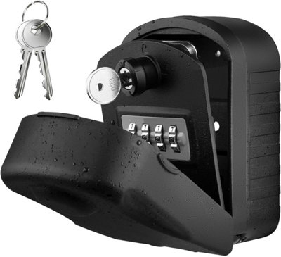 Secure Key Box Large Waterproof Outdoor Key Safe Key Box With 4 Codes ...