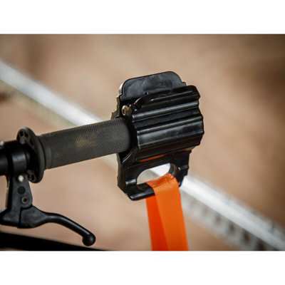 Secure PAIR Motorcycle Handlebar Tie Down Clamps with Ratchet Straps