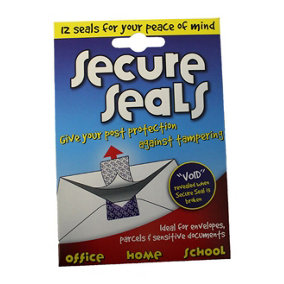 Secure Security Self Adhesive Tamper Evident Seals 12 per pack (2 Packs)