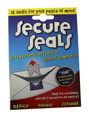 Secure Security Self Adhesive Tamper Evident Seals 12 per pack