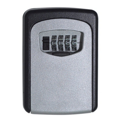 Secure Wall Mounted Weatherproof Key Safe with 4 Digit Combination Lock and Protective Shield