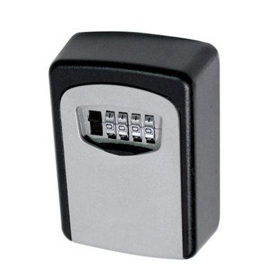 Secure Wall Mounted Weatherproof Key Safe with 4 Digit Combination Lock and Protective Shield