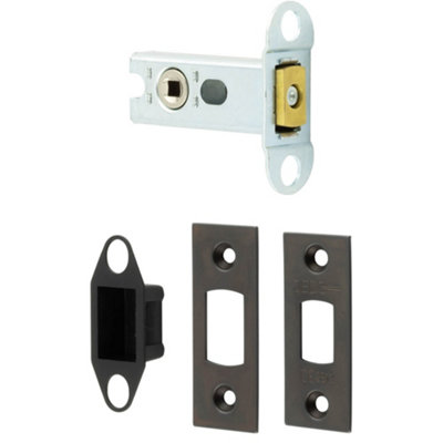 Secure Your Home with Heavy Duty 64mm Dark Bronze Tubular Deadbolts - Door Bolt