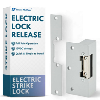 SecureMyDoor - 12VDC Electric Lock Release Fail Safe with Adjustable ...
