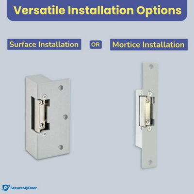 SecureMyDoor - 12VDC Electric Lock Release Fail Safe with Adjustable ...
