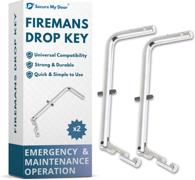 SecureMyDoor 2x Firemans Drop Key for Fire Brigade - Universal Fit for ...