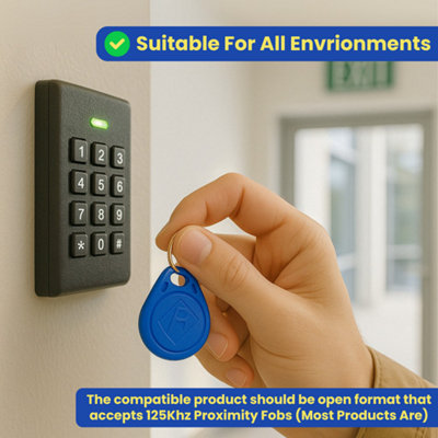 SecureMyDoor - 50x RFID Proximity Fobs in Blue - Token - Fob - Tag ...