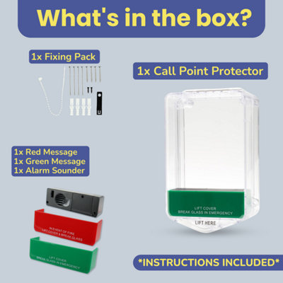 SecureMyDoor Call Point Cover Protector Stopper with Sounder Alarm ...