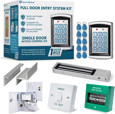 SecureMyDoor - Full Door Entry Kit - Security System with Electric ...