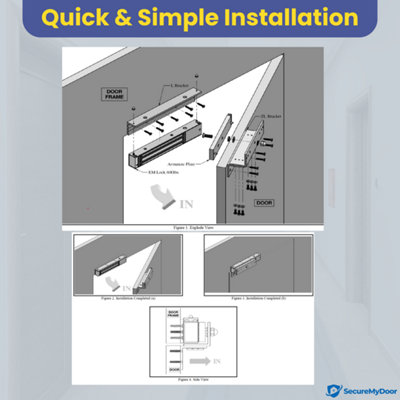 SecureMyDoor - Full Door Entry Kit - Security System with Electric ...
