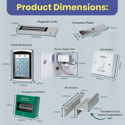 SecureMyDoor - Full Door Entry Kit - Security System with Electric ...