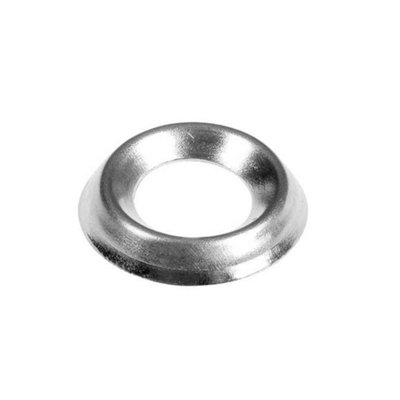 Securfix Br Plated Screw Cup Washer (Pack of 200) Silver (One Size)