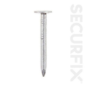 Securfix Galvanised Clout Nails Silver (250g)