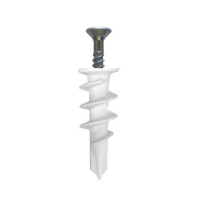 Securfix Nail Anchors Set (Pack of 20) White (One Size)