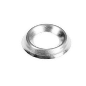 Securfix Nickel Plated Screw Cup Washer (Pack of 200) Silver (One Size)