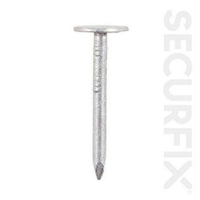 Securfix Trade Pack Galvanised Flat Clout Nails Silver (13mm x 3mm)