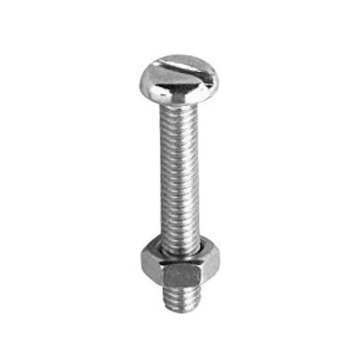 Securfix Trade Pack Pan Head Zinc Plated Pan Machine Screws (Pack of 100) Silver (25mm)