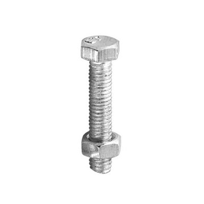 Securfix Trade Pack Zinc Plated Hex Bolts (Pack of 25) Silver (One Size)