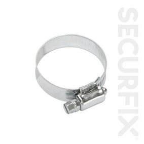 Securfix Trade Pack Zinc Plated Hose Clip (Pack of 2) Silver (80mm - 100mm)