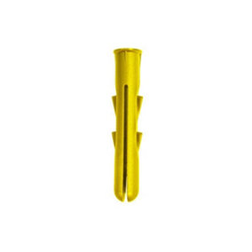 Securfix Wall Plugs (Pack of 100) Yellow (One Size)