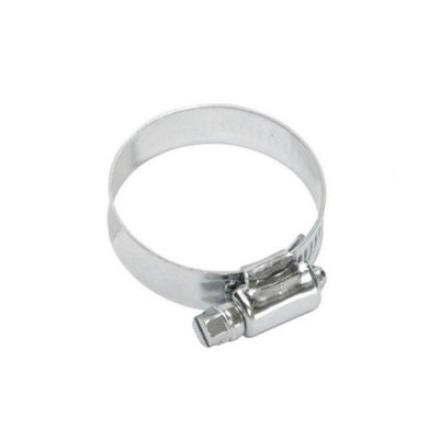 Securfix Zinc Plated Hose Clip (Pack of 10) Silver (12mm - 20mm)