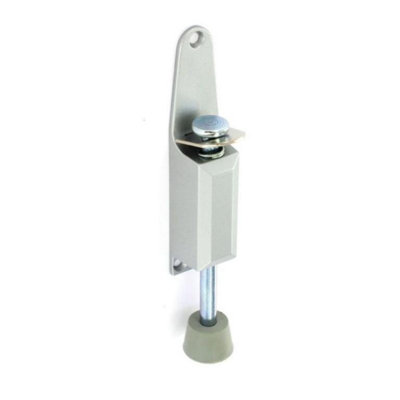 Securit Aluminium Kick Down Door Stop Silver (125mm)