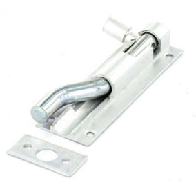 Securit Aluminium Necked Door Bolt Silver (One Size)