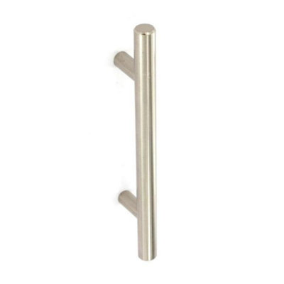 Securit Bar Nickel Plated Cupboard Handle (Pack of 2) Silver (192mm x 12mm)