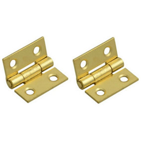Securit Br Butt Hinges (Pack of 2) Gold (25mm)