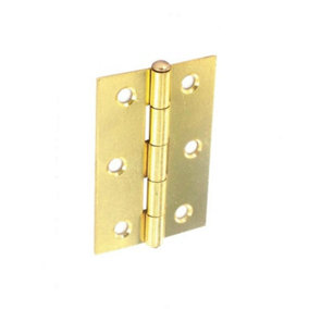 Securit Br Plated Butt Hinges (Pack of 2) Gold (75mm)