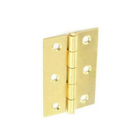 Securit Br Plated Butt Hinges (Pack of 3) Br (100mm)