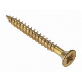 Securit Br Plated Countersunk Screws (Pack of 10) Br (20mm x 3.5mm)