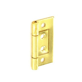 Securit Br Plated Flush Hinge (Pack of 2) Gold (40mm)