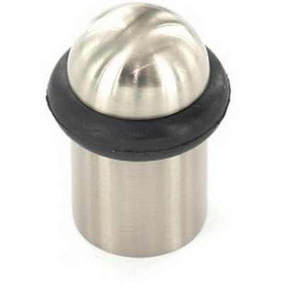 Securit Brushed Nickel Concealed Fix Door Stop Silver (30mm)