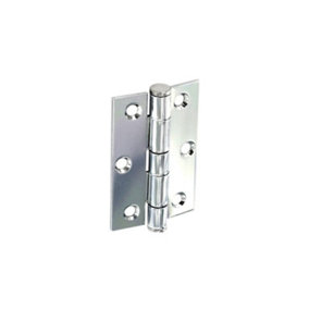 Securit Button Tip Butt Hinges (Pack of 2) Polished Chrome (One Size)