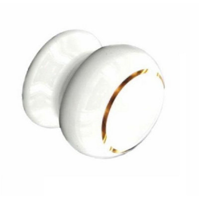 Securit Ceramic Door Knob (Pack of 2) White/Gold (One Size) Price Comparisons | Compare The Build