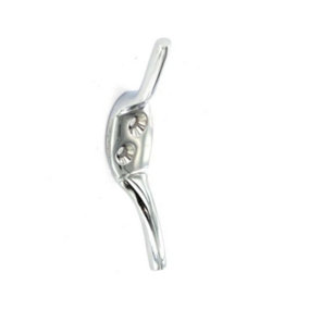 Securit Chrome Cleat Hook Silver (75mm)