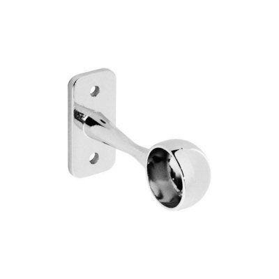 Securit Chrome End Bracket (Pack of 2) Chrome (19mm)