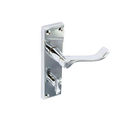 Securit Chrome Scroll Bathroom Handles (1 Pair) Silver (150mm)