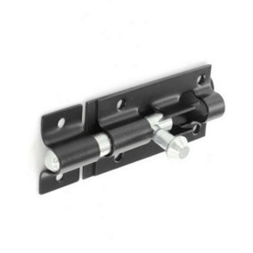 Securit Door Bolt Black/Silver (250mm)