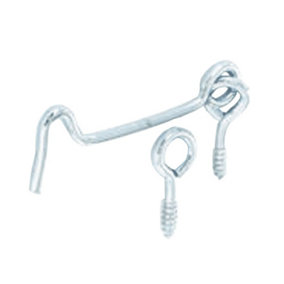 Securit Gate Zinc Plated Hooks And Eyes (Pack Of 2) Silver (One Size)