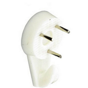 Securit Hard Wall Picture Hooks (Pack Of 3) White (30mm)