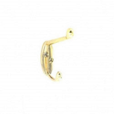 Securit Hat & Coat Hooks (Pack of 2) Electric Br (105mm)