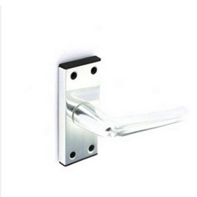 Securit Latch Door Handles Silver (10cm)