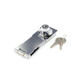 Securit Locking Hasp Cylinder Action Silver (115mm)